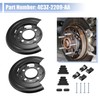 X AUTOHAUX 1 Set Rear Brake Dust Shield Backing Plates