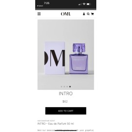 OMR BEAUTY NEW IN BOX OMR BEAUTY Intro Eau De Parfum VEGAN Unisex Spray  1.7 FL OZ MSRP $62