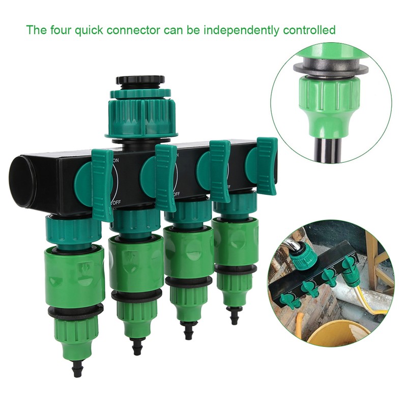 DN20 DN25 FNPT 4 Way Garden Hose Faucet Splitter with
