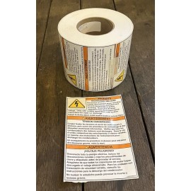 Unbranded Roll Of 250 Danger Hazardous Voltage Peel & Stick Label X39002506010C HVAC