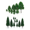 VORCOOL 22pcs Green Mini Tree Set Scenery Architectural Landscape Model