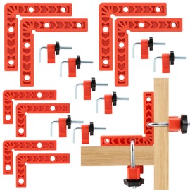 16pcs Right Angle Clamp Set, 90 Degree Clamp,Positioning Squares, 3inch 4inch x 8 Right Angle Clamp with 8 Clamp,Corner clamps Woodworking Tool