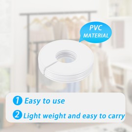 LMSAWK 20 Pcs Size Rings for Clothing Rack, Plastic Closet Rod Dividers, Durable Clothes Hanger Tags, Suitable for Marker Pen, White