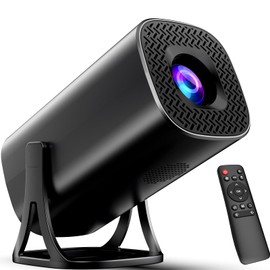Glorlummi Projector, Household Use, 22,000 LM, Bluetooth Remote Control, Android TV 12.0, 4K Compatible, 270° Rotation, Projector, Compact, High Brightness, Realistic 1080P, Ceiling Projection, Wi-Fi