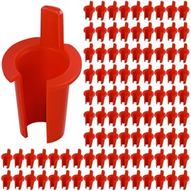 BBTO 100-pack 5/16 Inch Anti-short Bushing 3/8 Inch Electrical Mc/bx Cable Bushing Red Head Electrical Wire Connectors for 14/2-12/2 Mc Cable