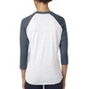 Next Level Unisex Tri-Blend Three-Quarter Sleeve Baseball Raglan Tee (Indigo/Heather