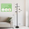 Stepeak Black Modern Crystal Floor Lamp, 3 Lights Standing Lamp