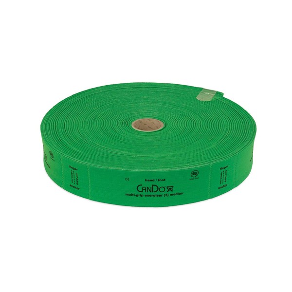 CanDo Multi-Grip Exerciser, 30 Yard Length, Medium, Green