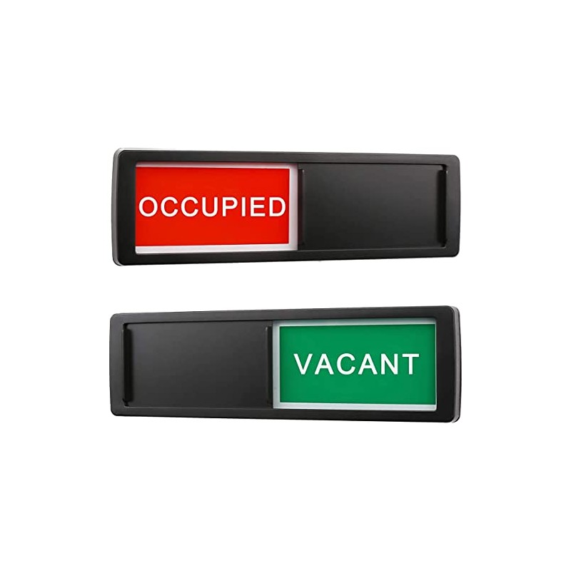 Privacy Sign Vacant Occupied Home Office Restroom Conference Bathroom, Black-