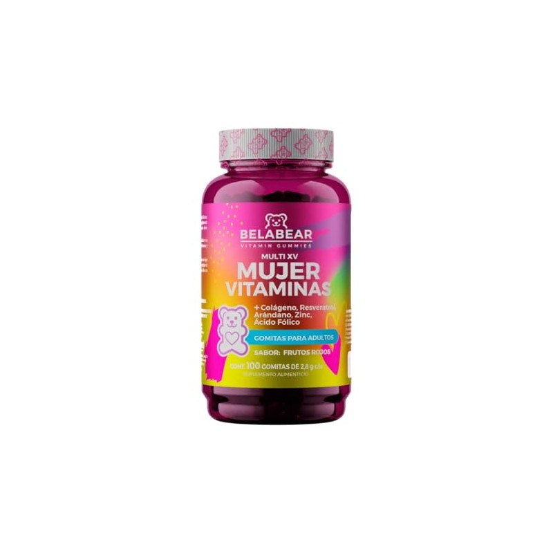 Belabear Women Multivitamin Resveratrol Sabor Frutos Rojos Multivitaminas Mujeres Solanum