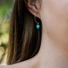 Turquoise Raw Nugget Hoop Earrings in 14k Gold Fill