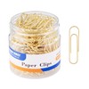 FUDAO FAMILY Paper Clips, 300-Count, Paperclips, Paper Clip, Gold Paper