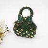 50pcs Green and Gold Bowknot Handbag with Gold Foil Dot