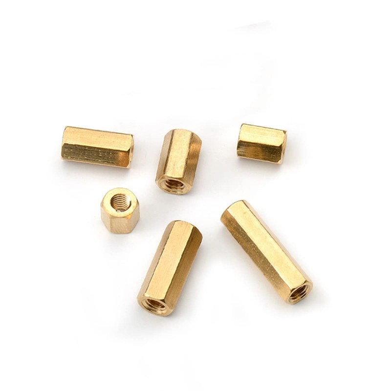 MACHSWON 50 PCS Hexagonal Internal Thread Two-Way Copper Column M2.5