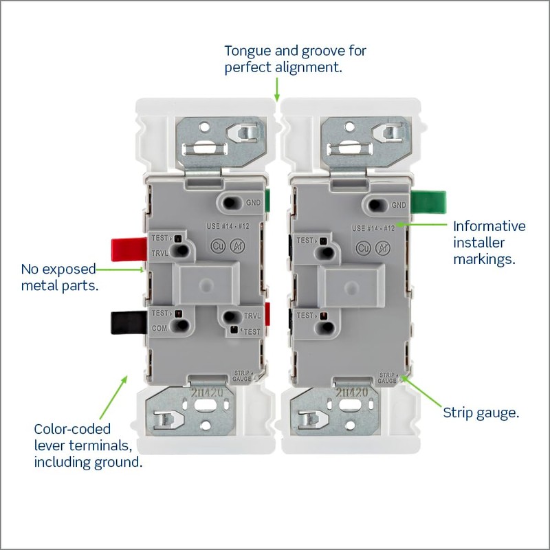Leviton Lever Edge 15 Amp 3-Way Rocker Switch, 10-Pack, E5603-MW,