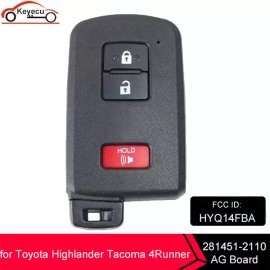 KEYECU UNLOCKED FOR TOYOTA PRUIS C 4RUNNER Highlander SMART KEY KEYLESS REMOTE HYQ14FBA