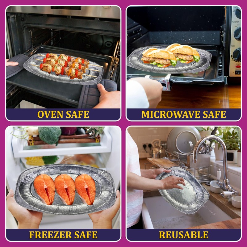 M1SS (Pack of 100)- Large Aluminium Foil Tray Food Container