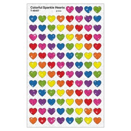 Colorful Hearts Sparkle Stickers, 400 ct.