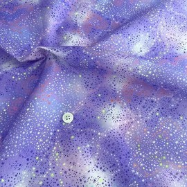 nora. ST1591-A モチーフ柄 星柄 ハート トゥインクル スター かわいい ドリーミー ファンタジー イラスト pattern パターン おしゃれ cotton ハンドメイド コットン シーチング 生地 手芸用 綿 日本製 カット済み 25D (バイオレット,生地巾110cm×100cm)