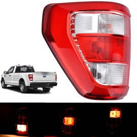 Nakuuly Tail Light Assembly Compatible With 2021 2022 2023 Ford F150 F-150 XL Left Driver Side Taillight Brake Lamps with Bulb and Harness Replace ML3Z-13405-E