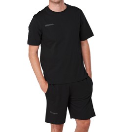 The Essentials Wardrobe Mens TEW Shorty Pyjamas - Black - Small