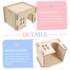 GRIRIW Sturdy Wooden Rabbit House Guinea Pig Habitat Hideout Feeding