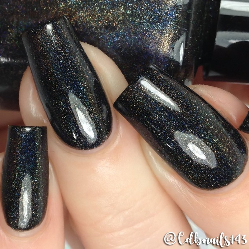 KBShimmer Stark Raven Mad Black Holographic Nail Polish- 0.5 oz