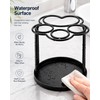 Yigney Toothbrush Holders for bathrooms, Metal Toothbrush Holder Black