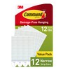 Command Narrow Picture Hanging Strips, White, 12-Pairs, Easy to Open