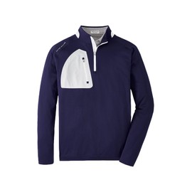 PETER MILLAR Men's Verge Performance Quarter-Zip, Navy, Medium