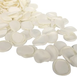 MIUINCY 200pcs Silk Rose Petals Ivory Flower Petals for Wedding Flower Girl Fake Rose Petals for Wedding Table Centerpieces Anniversary Party Dinner Table Decoration