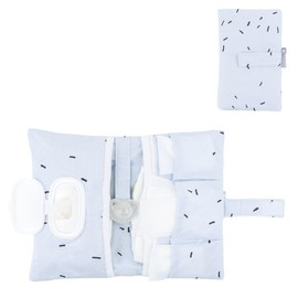 Kikkaboo Bear with Me Nappy Bag, Self-Closing, Cotton, Colour: Blue