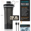 arendo Electric Protein Shaker Bottle, 700ml, 25 Mixing Cycles per