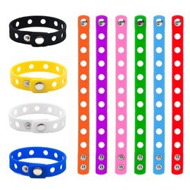 GOGO 10 PCS Rubber Bracelets for Kids Adjustable Wristbands Shoe Charms Party Favors - Mixed Colors