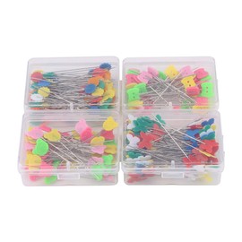 HEEPDD 300 Pieces Flower Head Pins, Easy Introduction Needle Threader Flower Head Pins DIY Quilting Tool Sewing Accessories [Type 1] Pins