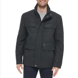 Cole Haan Men's Field Multi-Pocket Coat, Charcoal, Small