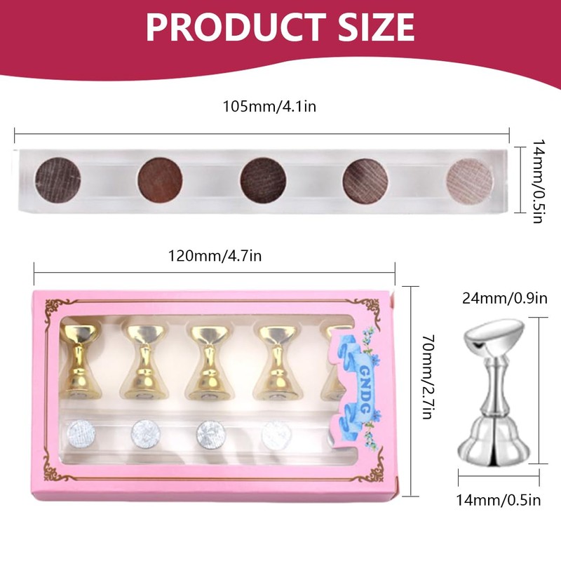 KEQAR 2pcs Nail Racks Nail Clips Nail Practice Clips Nail