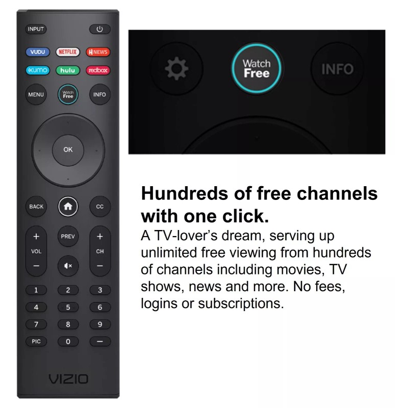 VIZIO Smart TV Remote XRT140R Universal Remote for VIZIO TVs