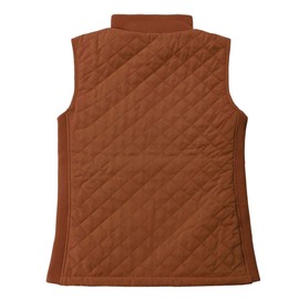 Bienzoe Women Quilted Casual Vest: Lightweight Sleeveless Jacket Chocolate 3XL