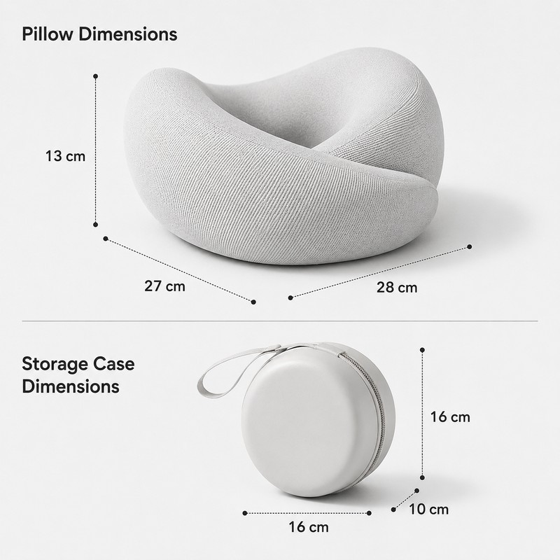 U-Shaped Neck Pillow Neck Support Slow Rebound Adjustable Travel Neck