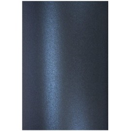 Netuno 20 x craft cardboard, mother-of-pearl, dark blue, DIN A4, 210 x 297 mm, 250 g, aster, metallic queens, blue effect cardboard, glossy, pearl paper, decorative paper, elegant craft paper, shimmer