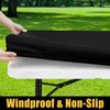 smiry Rectangle Picnic Table Cloth, Waterproof Elastic Fitted Tablecloths for
