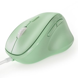 Micropack Ergonomic Mouse Wired for Laptop, PC Computer and Desktop, Ergo Mouse Vertical with Silent Clicks, Up to 1600 DPI Adjustable Mouse Sensitivity, Green