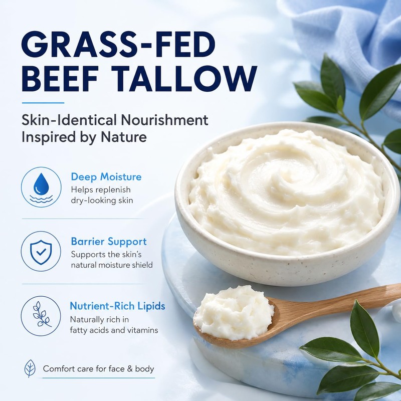GHK-Cu Copper Peptide Face & Body Cream, Whipped Beef Tallow