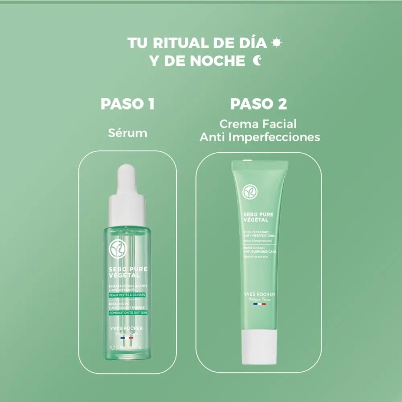 Yves Rocher Crema Facial Para Imperfecciones Sebo Pure 40 Ml