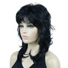 Lydell Long Soft Shaggy Layered Black Wig Classic Cap Full