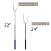 RAOMEIDE 32" Heavy Duty Hot Dog Roasting Sticks for Campfire,