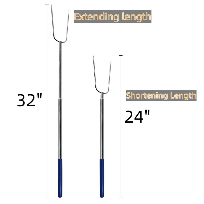 RAOMEIDE 32" Heavy Duty Hot Dog Roasting Sticks for Campfire,