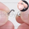 BodyAce F136 Titanium Christina Piercings Barbell, 14G Internally Threaded Vertical