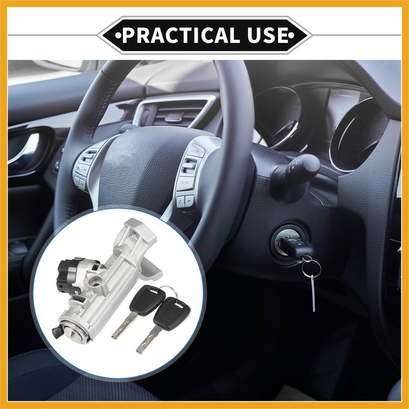 Partuto Ignition Lock Cylinder Kit Compatible for Citroen Relay 2006-Now